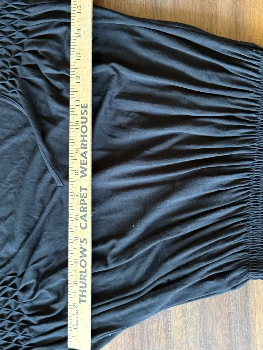 Ann Taylor Black V-Neck Smocked-Waist Maxi - Picture 7 of 8